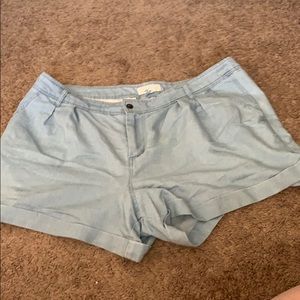 LIGHT “DENIM” PLUS SIZE SHORTS